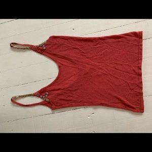 Free People beaded low back tank top XS